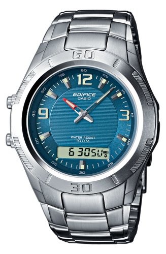 Casio - EFA-125D-2AVEF - Edifice - Homme Acier - Quartz Analogique et Digitale - Multifonctions - Bracelet Acier