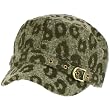 Elastafit Winter Animal Leopard Pri Knit Cadet Military Castro Hat Cap Charcoal Gray