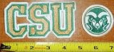 Colorado State University Embroidered iron on patch set