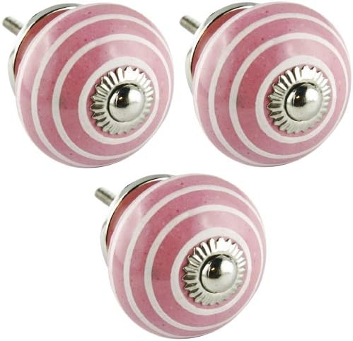 Set of 3 knobs - Ceramic pottery cabinet knob drawer pulls furniture handles Jay Knopf- set of 3 knobs-1061-E-R3-97-3er