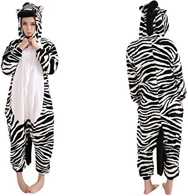 Molly Onesie Kigurumi Animal Cosplay Costume Hoodie Pajamas M Zebra