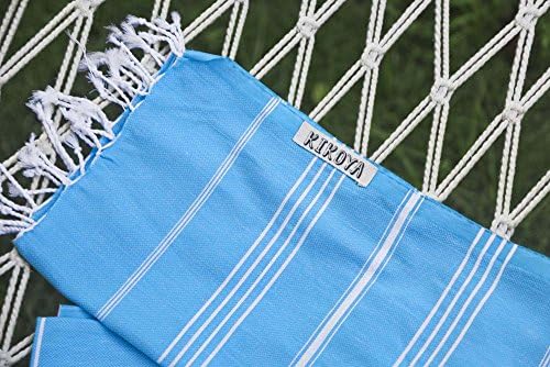 Kikoya Brand 100% Cotton, Pestemal Turkish Towel 39"x70" Size Original - Turquoise
