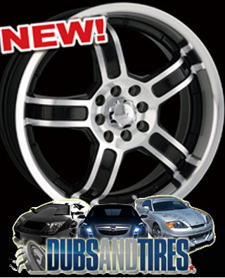 Sacchi S52 (Series 252) Black with Machined Face and Lip - 16 x 7 Inch Wheel