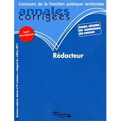 R�dacteur 2011 - cat�gorie B - fili�re administrative
