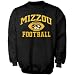 Missouri Tigers Black Old School Football Crew Sweatshirt