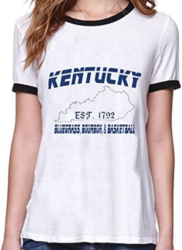 VetiVer Women's Kentucky Bluegrass Bourbon Basketball Uscustomink T Shirt XX-Large White