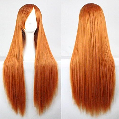 Beauty Number1 Hair Sweet Long Straight Orange Skin Top Full Head Wigs Hair 32inches(80cm) 250g