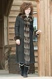 Women's Double Faced Rabbit Coat With Fox Tuxedo Trim