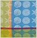 Durable Woven Jacquard 100% Cotton Sand Shells Turquoise Tablecloth 54x90 Inches