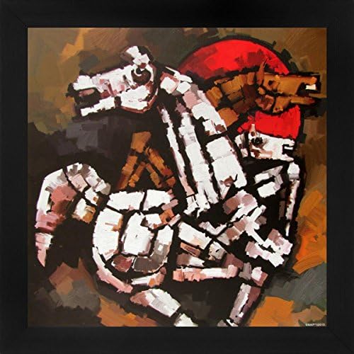 Horses (Stampede) / Running Horses Poster with Frame (Size: 12x12 inch framed)