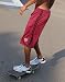 Sports : Skatershort Extra Long - Bermuda Boxer Short im Skater-Style - Baseball Star Training Action 1956