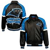 Carolina Panthers Black Varsity Leather Jacket