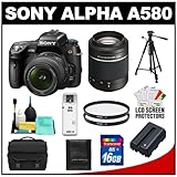 Sony Alpha DSLR-A580 16.2 MP Digital SLR Camera & 18-55mm Lens with 55-200m ....