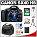 Canon PowerShot SX40 HS 35x Zoom Digital Camera (Black) with 8GB Card + Case + Accessory Kit