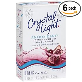 Crystal Light , Antioxidant, Natural Pomegranate Cherry, 10-Count Boxes (Pack of 6)