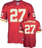 Larry Johnson Red Reebok NFL Authentic Kansas City Chiefs Jersey