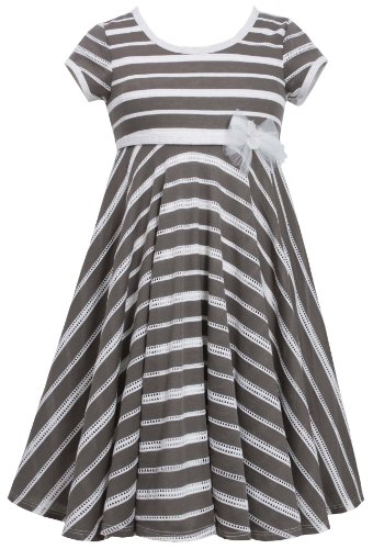 Brown White Perforated Stripe Knit Dress Br4ta Brown Bonnie Jean |  Desertcart Gambia