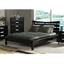 Contemporary Style Cappuccino Finish Queen Size Platform Bed