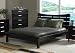Contemporary Style Cappuccino Finish Queen Size Platform Bed