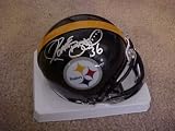 Jerome Bettis Hand Signed Autographed Pittsburgh Steelers Riddell Football Mini Helmet w/ Photo of Signing
