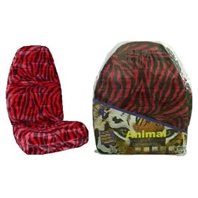 Zebra Negroid Red New Seat Covers. Universal seatcovers module sound most containerful way in Acura, Chevrolet, Chrysler, Dodge, Ford, Geo, GMC, Honda, Isuzu, Jeep, Mazda, Mercury,Nissan, Pontiac, Suzuki, Saturn, Toyota, Volkswagen Vehicles