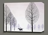 THE LOST JOCKEY BY RENE MAGRITTE REPRO ON CANVAS W GALLERY WRAP STYLE FRAMING 24X18X1.5
