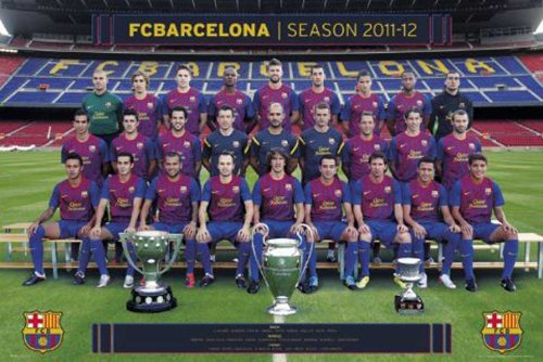 Empire 430182 Fussball - Barcelona - Team 11/12 Sport Fu&szlig;ball Poster Druck - Gr&ouml;sse 91.5 x 61 cm
