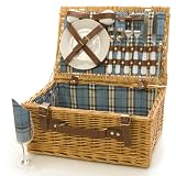 from La Roca 2 Person Wicker Picnic Hamper Blue