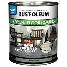 Rust-Oleum 244161 Porch Floor Paint, Pewter Satin, 1-Quart