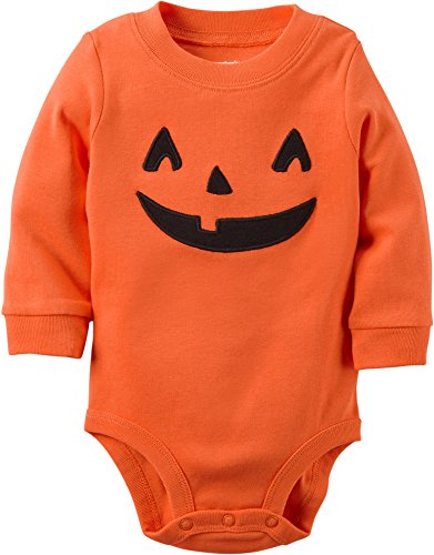 Carters Unisex Baby Halloween Pumpkin Bodysuit Orange