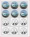 from simply topps 12 VW camper blue rice paper fairy / cup cake 40mm toppers pre cut decoration