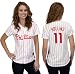 Jimmy Rollins Women's Jersey: Women's 2010 Majestic Home White #11 Philadelphia Phillies Jersey - XX-Large