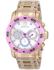 Invicta Womens 14945 Pro Diver Analog Display Swiss Quartz Rose Gold Watch