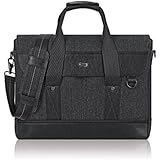 SOLO Solo Executive Hybrid Breifcase with Padded Compartment for Laptops Up To 15.6-Inches, Black and Gray (EXE136-4)