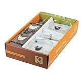 Dipping Set with Chicken Design - Black/ White