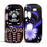 Purple Flower Rubberized Snap on Hard Skin Shell Protector Cover Case for S ....