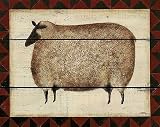Americana Sheep by Dotty Chase. Size 16.00 X 20.00 Art Poster Print