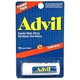 Advil Pain Reliever/Fever Reducer Tablets, 200 mg, 10-Count Pocket Packs (Pack of 12)