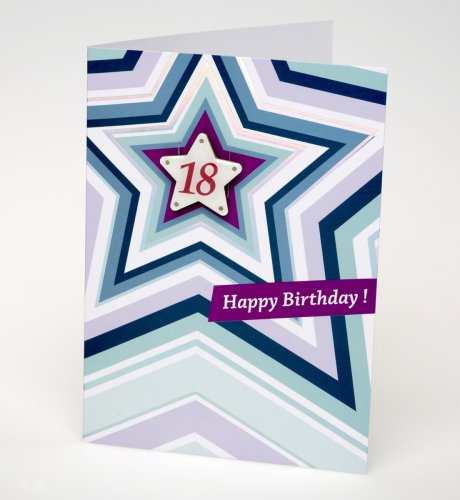 Light Up Badge 18th Birthday Card