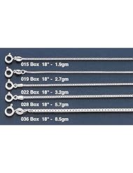 Silverflake -019 Box - Sterling Silver Box Chain 1.1 mm