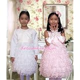 正統派人気のイギリスデザイン重なるレースの子供ドレス 当店お勧め！（ピンク）SR50001 ((6) 100-110cm 肩幅23cm バスト62cm ウエスト60cm 身丈21cm 総丈65cm)