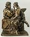 PAN & PSYCHE Greek Mythology Real Bronze Powder Cast Statue Sculpture, 9-inch