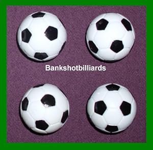 Regent-Halex Replacement Foosballs (Pack of 4), Black/White, Small