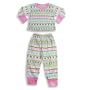 Baby Girl by MJ Collection - Girl Long Sleeve Thermal Underwear Set, White, Pink (Size 14)