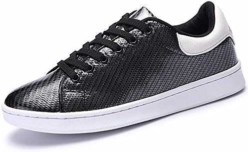 True Carbon Fiber Unisex Fashion Sneakers Men's Lace Up Casual Shoes (6(S)US 38EUR, Black)