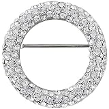 Festive Crystal Wreath Pugster Brooch