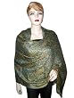Paisley Green Indian Pashmina Shawl,Wrap Throw Reversible Free Shipp