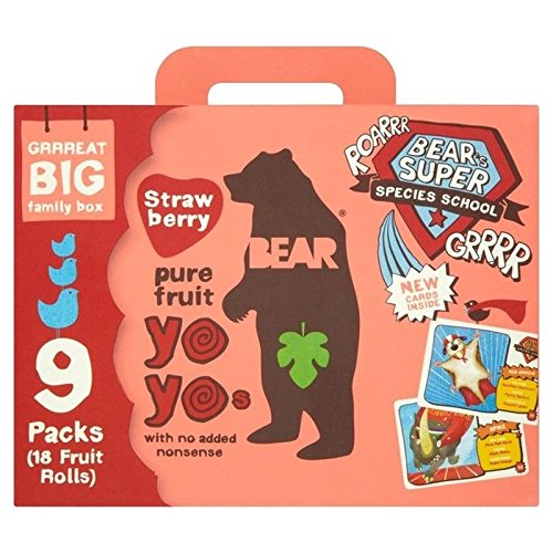 Bear Fruit Yoyos Strawberry Family Pack 9 x 20g - Pack of 6
