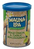 Mauna Loa Macadamias, Maui Onion & Garlic, 4.5-Ounce Containers (Pack of 6)