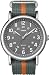 Timex Men's T2N649KW Weekender Gray and Orange Slip Through Strap Watch